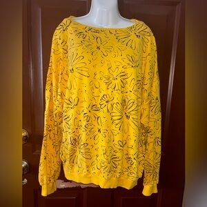Generra Bright Yellow Graphic Sweater